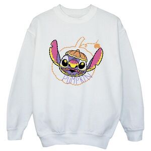 Lilo & Stitch Girls Pumpkin Head Sweatshirt / White
